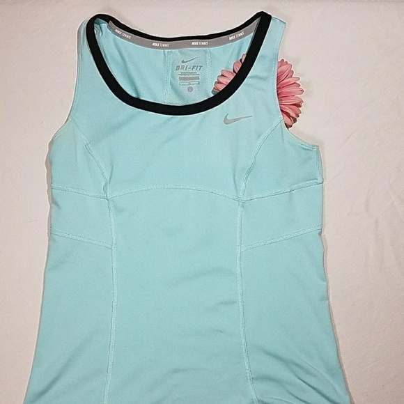 🌸Nike Athletic Top In Light Blue With Black Trim - Picture 1 of 4